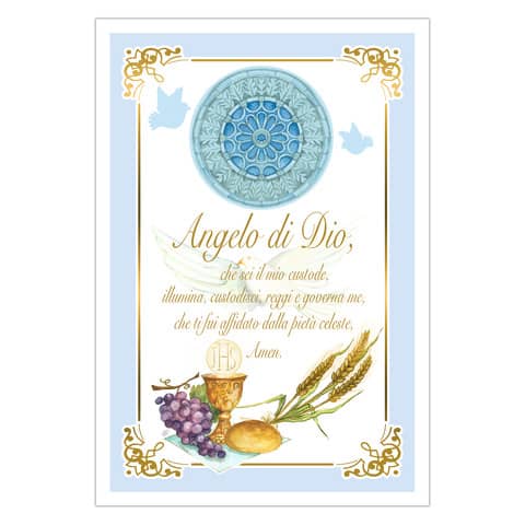 Biglietti augurali Prima Comunione Biembi 12x18 cm conf. da 6 pezzi assortiti con portasoldi - BXBDKTC02